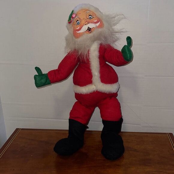 Vintage Annalee Christmas 18” Poseable Santa HANDPAINTED USA - Picture 4 of 15